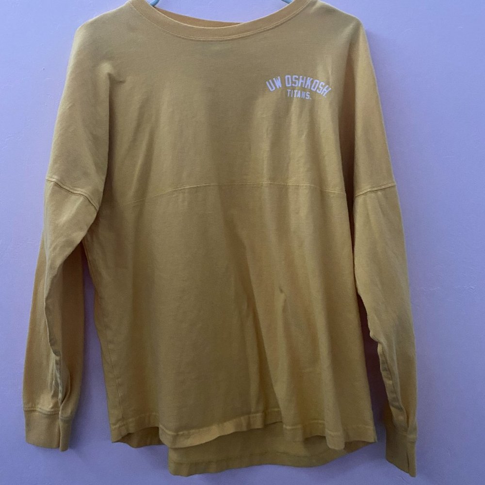 UW Oshkosh Yellow Long Sleeve; XS